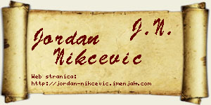 Jordan Nikčević vizit kartica